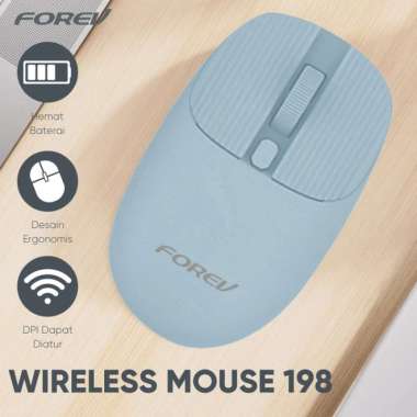 Mouse Wireless Forev FV-198 2.4G Ergonomic Gaming 1600DPI Wireless Kuning warna