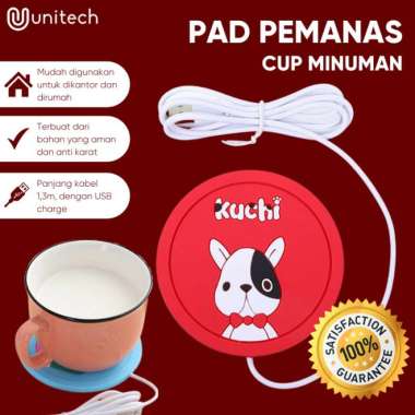 Tatakan Gelas Pemanas Kopi Teh Coffee Cup Warmer Heating Pad USB Biru warna