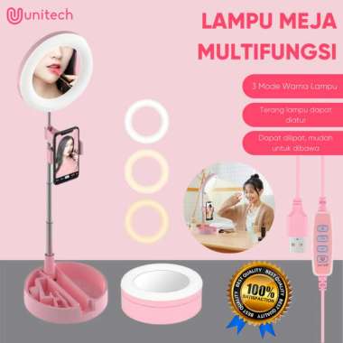 Ring Light Live Beauty - Tripod Cermin Phone Holder Unitech G3 Live Putih warna
