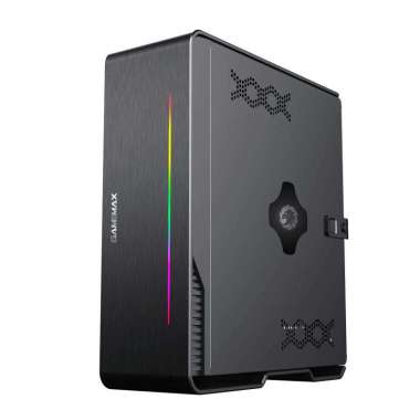 Gamemax Violin Black PSU 180W Ultra Slim Mini-ITX ITX Gaming Case Hitam