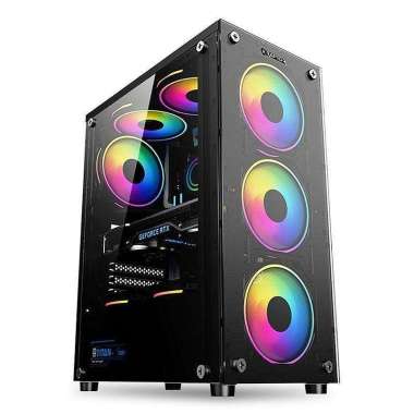 Raptor Black Strike 1652 Free 3 Fan RGB ATX Gaming Case