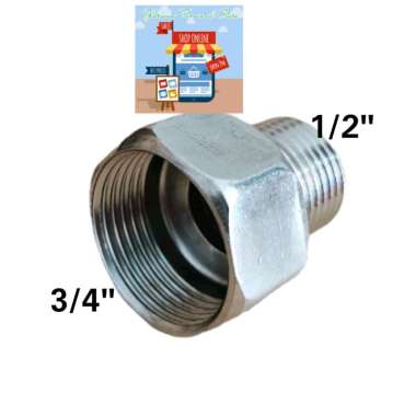 SOK DRAT DALAM 1/2 X 3/4 INCH STAINLESS