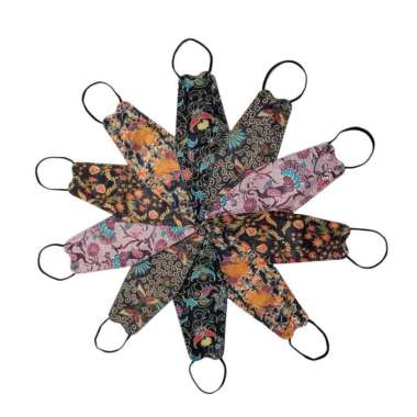Masker Careion Kf94 Dewasa Anak BATIK Bunga Kupu Halloween Glitter BATIK