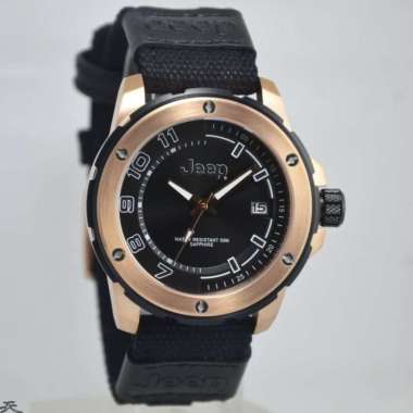 JEEP JPW65009 - Jam Tangan Pria Kanvas Original - Black