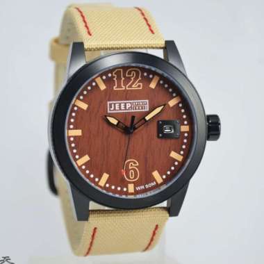 JEEP JPS71604 - Jam Tangan Pria Kanvas Original - Cream