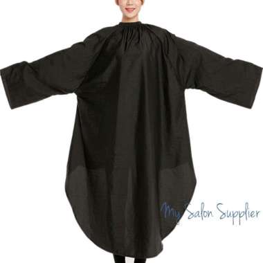 Kep / Kip Potong Rambut Salon Barber Hitam Model Baju Lengan Panjang