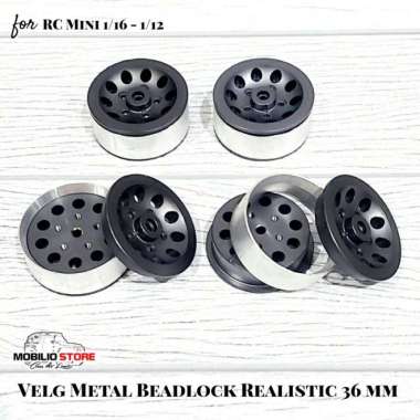 Velg Metal Beadlock Ban Soft Rubber Tire Wheel Set Roda RC Mini MN WPL