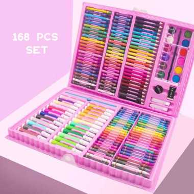 FG Crayon Set 168pcs / Krayon Mewarnai Anak 168pcs / Pensil Warna Set 168pcs CRAYON 168 PINK