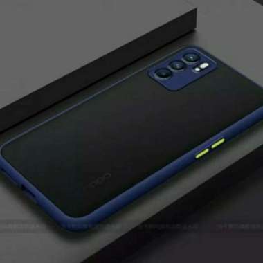 New Case Oppo Reno 6 Pro Original Case Dove Transparent Hard Case reno 6 pro - navy blue