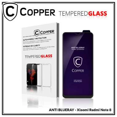 Copper Indonesia Blueray Premium Tempered Glass Screen Protector for Redmi Note 8 [Full Glue] Redmi 