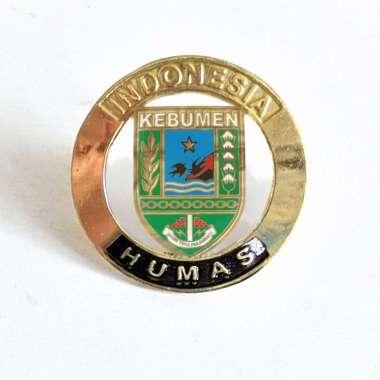 Lencana Pin Humas Kabupaten Pin Humas Kebumen Model Bulat Mulyocreative