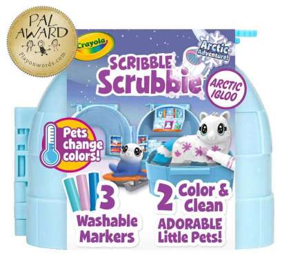 Crayola Scribble Scrubbie Color & Clean Adorable Little Pets Arctic Igloo