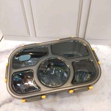 TEMPAT MAKAN BENTO 5 SEKAT//LUNCH BOX biru