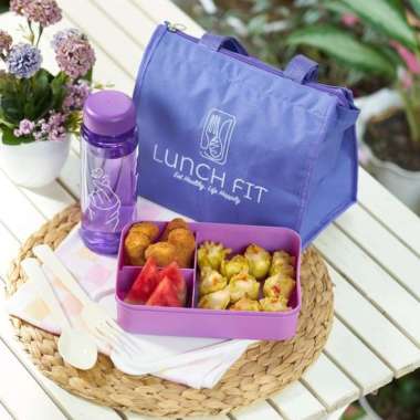 CPM Paket Bekal Asuka Lunch Fit Set Of 4pcs Super Murah Ungu