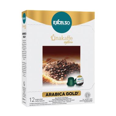excelso unakaffe coffee capsule arabica gold f box 12 pods 6 gram