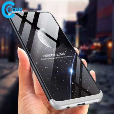 Original GKK 360 Case Samsung A13 - Full Protection Black List Silver