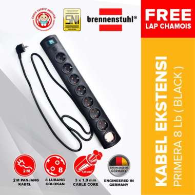 Brennenstuhl Stop Kontak Primera-Line Kabel Extension 8 Lubang 2M