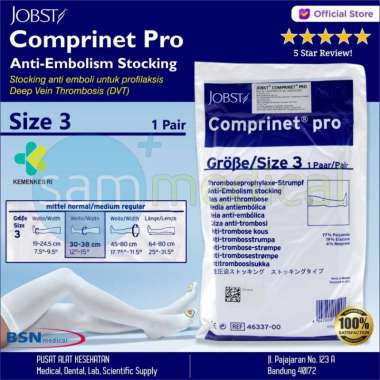 BSN Jobst Comprinet Pro Anti Emboli Stocking Paha Open Toe No 3 Size M