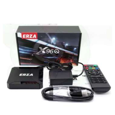 ERZA X96Q TV Box Android 10 2GB 16GB H313 Quad Core 4K 2.4G Wifi TERBAIK Multicolor