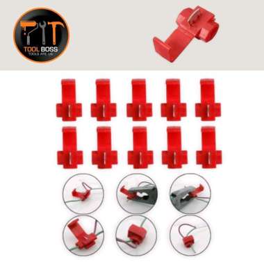 Red Scotch Lock Connector Jumper Kabel Listrik Tanpa Kupas -Klaim Konektor