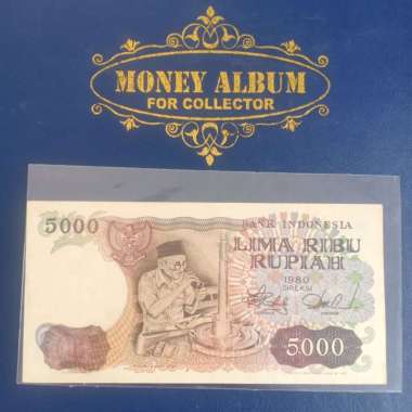 Uang kuno 5.000 rupiah asah intan 1980 UNC.
