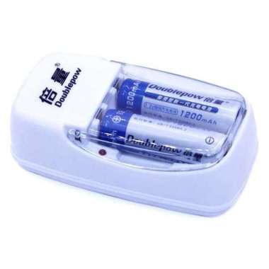 DOUBLEPOW Charger Baterai 2 slot AA/AAA with 2PCS AA 1200mAh DP-B01