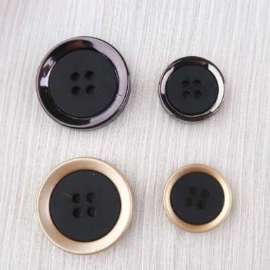 Kancing Baju 4 Lubang Premium Kancing Blazer Kemeja Pria Import Putih-21mm