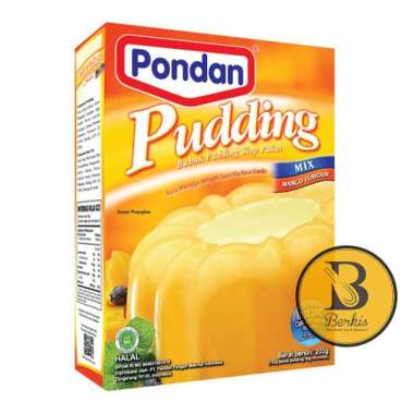 Pondan Pudding Mangga 200 Gr / Bubuk Puding Mango + Vla Vanila
