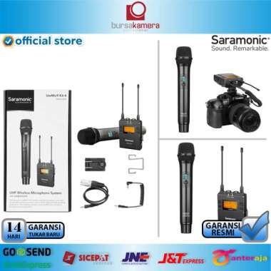 BKP Saramonic UwMic9 Kit4 UHF Wireless Cardioid Handheld Microphone System Original RESMI