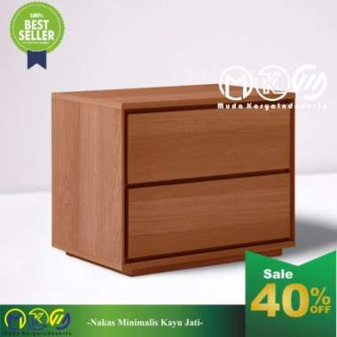 MKI Furniture Nakas Minimalis Kayu Jati / Nakas Laci Retro