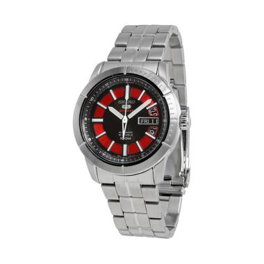 Seiko 5 Sports  Automatic 24 Jewels Jam Tangan Pria [Original / SRP-339K1] Black Red Silver