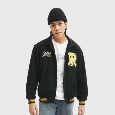 Roughneck VB013 Black Getting Good Varsity Jacket Black XXL