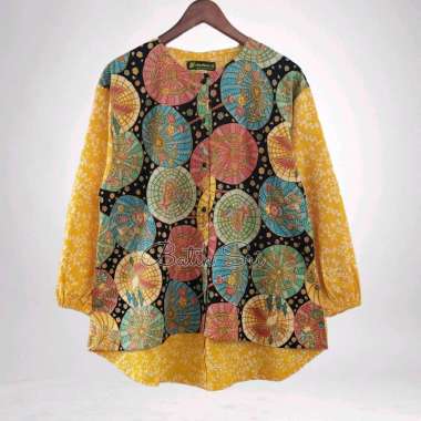 Hameeda casual blouse batik XXL hitam