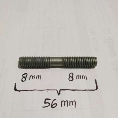 Baut tanam knalpot,baut blok,manipol 8 mm x 8 mm x 56 mm(mur 12 x 12 )