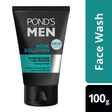 Pond S Men Acne Solution Acne Defense And Oil Fighter Facial Foam 100 Ml