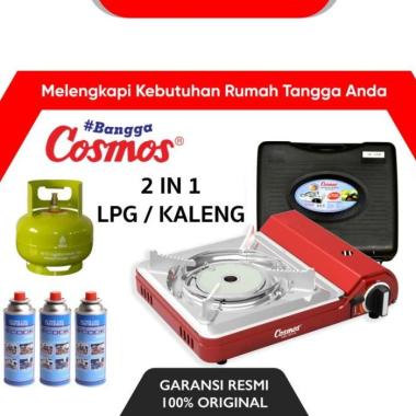 COSMOS KOMPOR PORTABLE CGC 123 PN / PAKET GAS PORTABLE HI-COOK / TOKAI