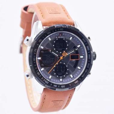 Jam tangan NAVIFORCE 9197 NF9197 Anti Air Luminous Strap Kulit brown