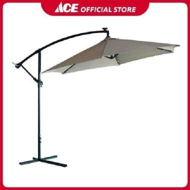 Ace - Soleil 3 Mtr Banana Payung Taman Dengan Lampu Led - Krem