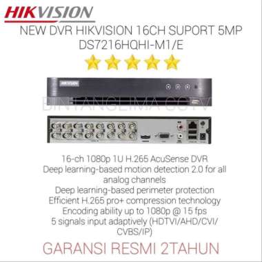Dvr 16ch HIKVISION SUPORT 5mp Ds7216HQHI-k1/E