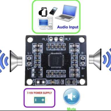 Module mini 2x10w class D PAM8610