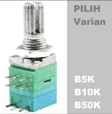 Sealed potensiometer RK097 Stereo + switch 50K B50K