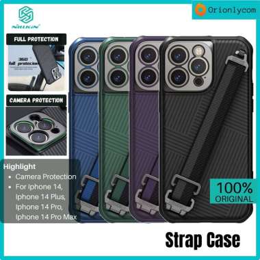 Case Iphone 14 Pro Max / 14 Plus NILLKIN Strap 3D Stripes Hybrid Casing Iphone 14 Pro Max Deep Purpl