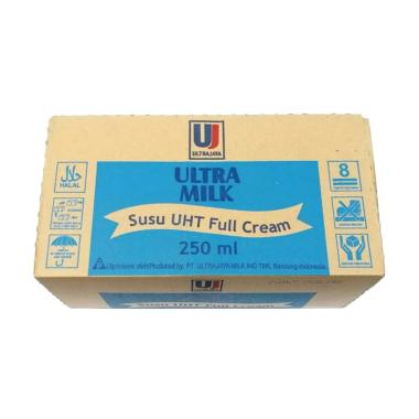 Promo Harga Ultra Milk Susu UHT Full Cream 250 ml - Blibli