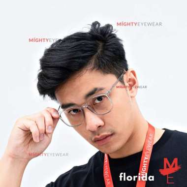 Kacamata Photochromic Antiradiasi - Florida Grey Pria Minus Plus Gaya + Lensa Bening