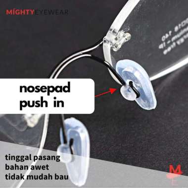 Nosepad Baut Silicone Bantalan Hidung Kacamata 1 Pasang Push In