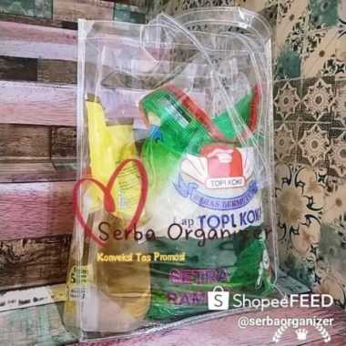 40x12x30 Tas Mika Transparan goodie bag Tas Botol kantong panjang JUMBO_POTRAIT