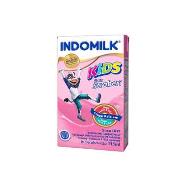 Indomilk Kids Strawberry Susu Cair UHT [115 mL]