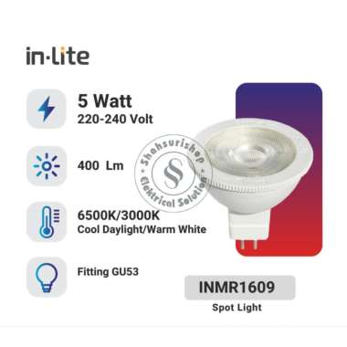 INLITE LAMPU SPOTLIGHT LED 5 WATT MR16 INMR1609 KUNING