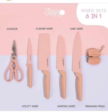 Stein Cookware - Diamond Knife Set Peach