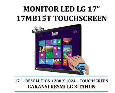 Monitor LED LG 17" 17MB15T TouchScreen - Resmi